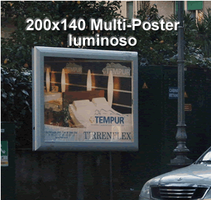 carttelli luminosi con 10 pubblicit&agrave; stradali