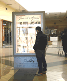 totem bifacciale pubblicit&agrave; rotante 20 manifesti  luminosi 