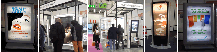 3x2 con 8 pubblicit&agrave; rotanti  illuminate