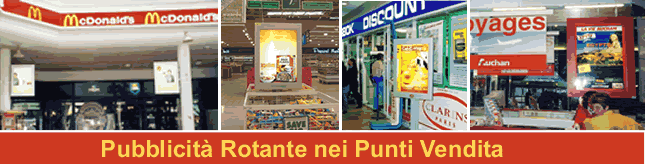 cartellonistica rotante indoor 