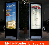 totem pubblicit&agrave; luminosa