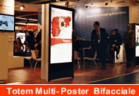 totem bifacciale per fiere esposizioni centri commerciali