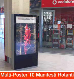 totem luminoso per centri commerciali