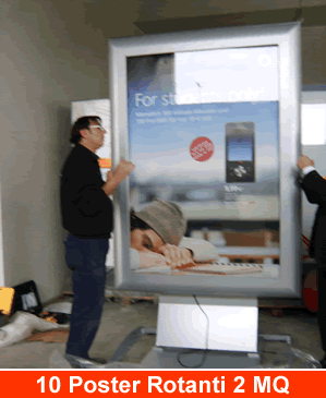 totem multiposter con 10 affissioni da 2mq 120x180 fsu